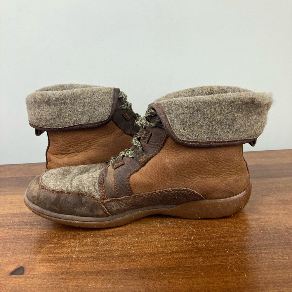 Chaco Barbary Boots Pinecone Leather Casual Lace Up Ankle Hiking Wool Women’s 7. - Picture 10 of 14